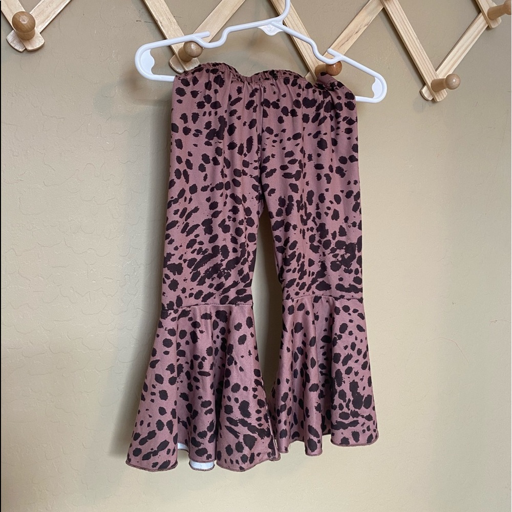 Bailey’s blossom bell bottom pants bells Dalmatian dot trendy 18-24 months